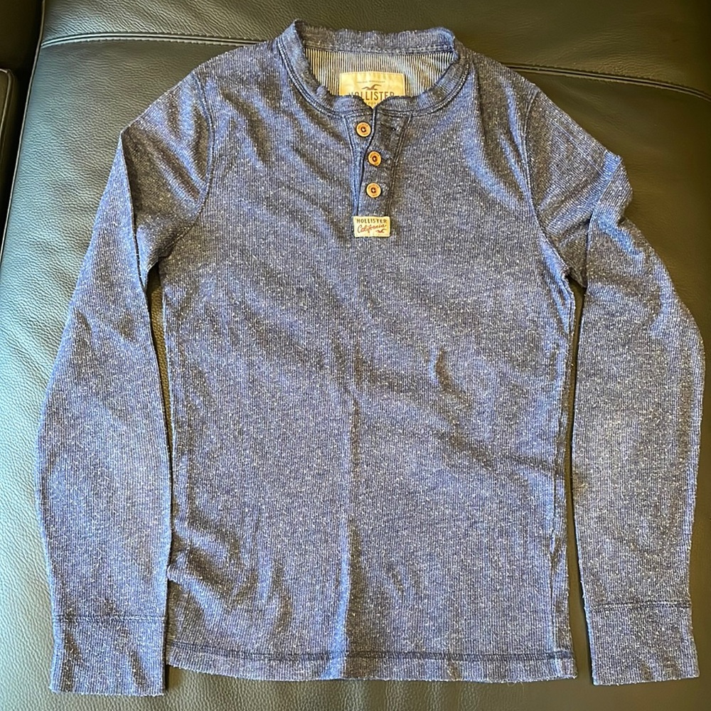 Mens Hollister Blue Size M Long Sleeve Shirt.